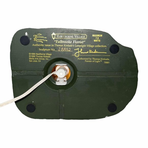 Vtg Hawthorne Village Kinkade's Falbrooke Florist - Picture 10 of 11